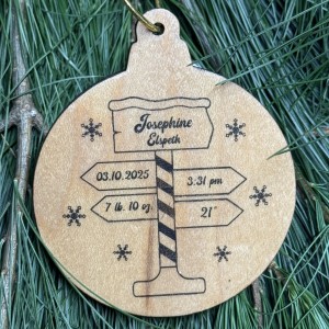 Babys First Christmas Ornament Back