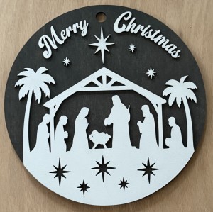 Christmas Manger Nativity Sign